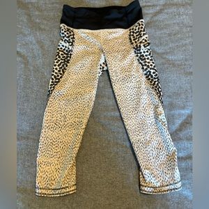 Lululemon Womens Ace Spot‎ Grain Black Pace Rival Crop Pants 2